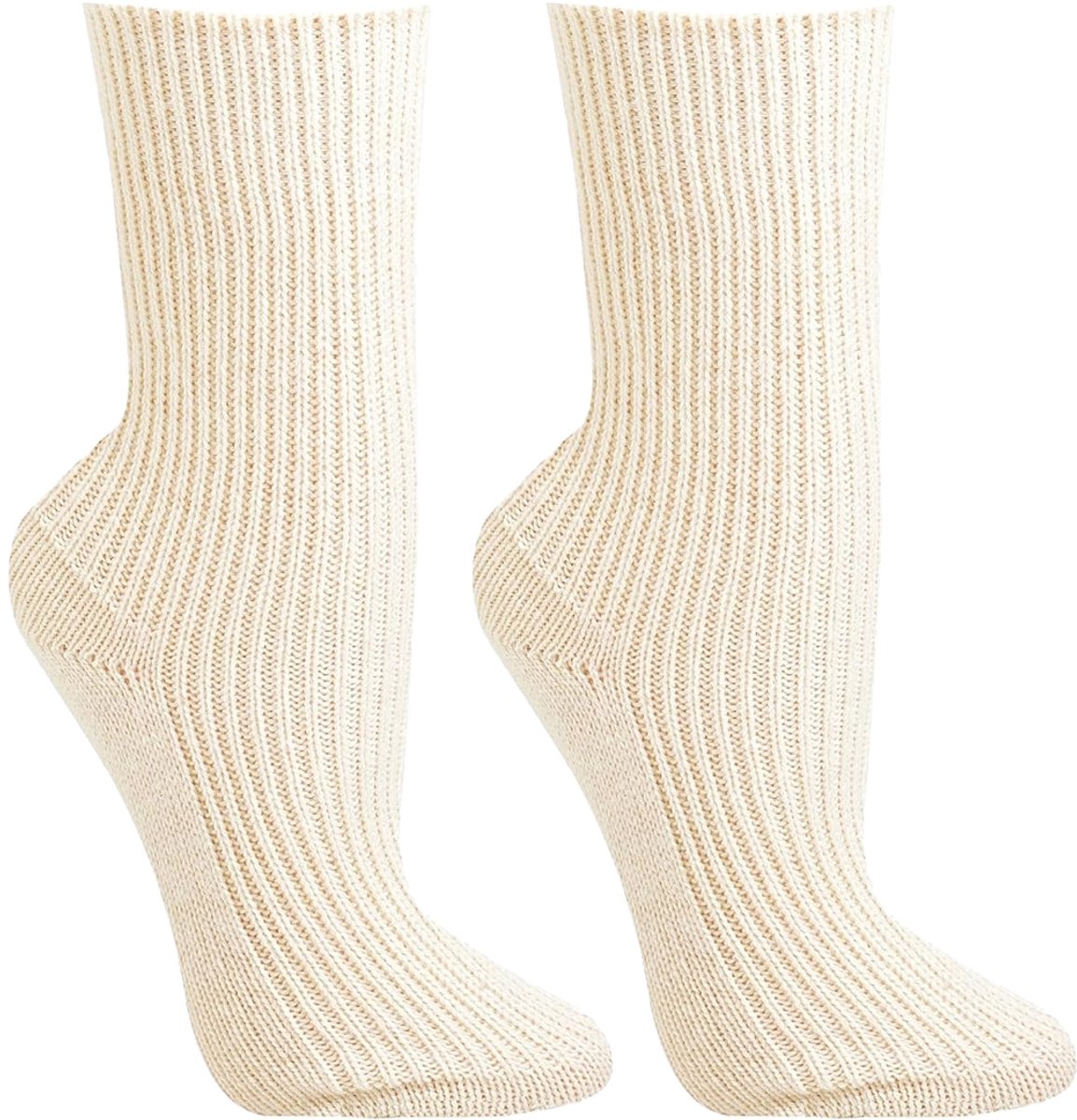 5 Paar - Noordpool Sokken - 100% Zuivere Scheerwol - Socks4fun - Wit