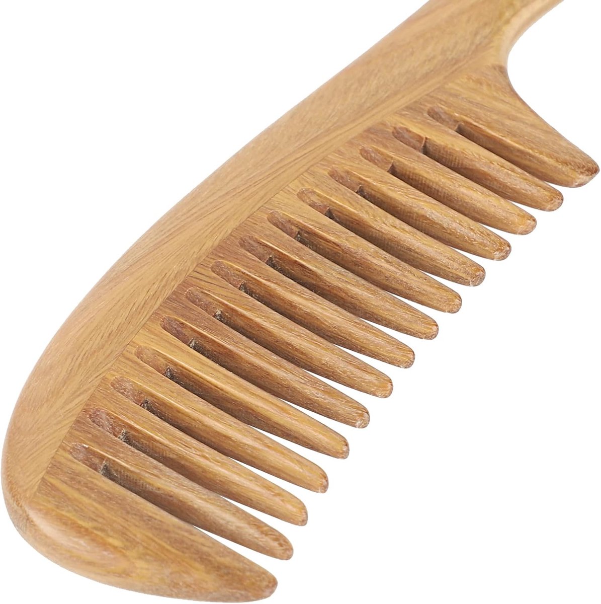 Haarkam Sandelhout - Houten Kam Ontwarren - Haar Verzorgen - Antistatisch Natuurlijk Hout - 20 cm - Groen