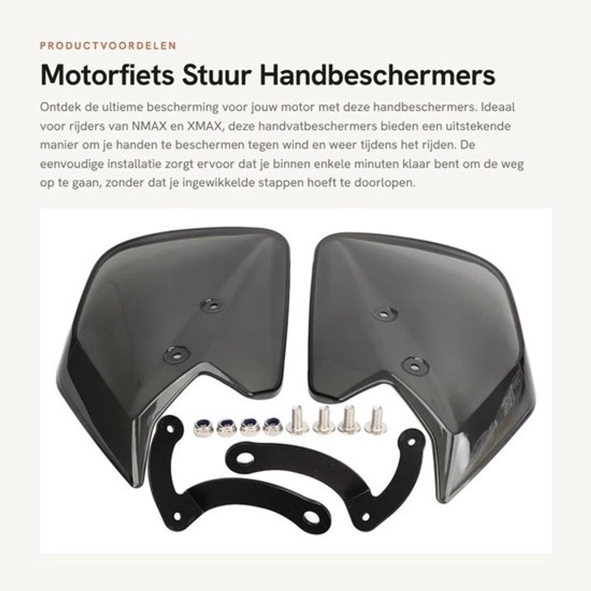 Handbeschermers Eenvoudige installatie - Motorfiets Bescherming - Compatibel met NMAX/XMAX - Hoge sterkte - PC-materiaal - Betrouwbare kwaliteit - Motorhandvatbeschermers