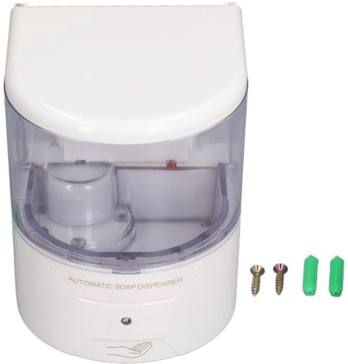 Zeepdispenser Automatisch 600ml - Zeepdispenser Wandmontage - Zeepdispenser Transparant - Zeepdispenser Duurzaam - Zeepdispenser voor Douchegel - Eenvoudige Installatie - Zeepcontainer