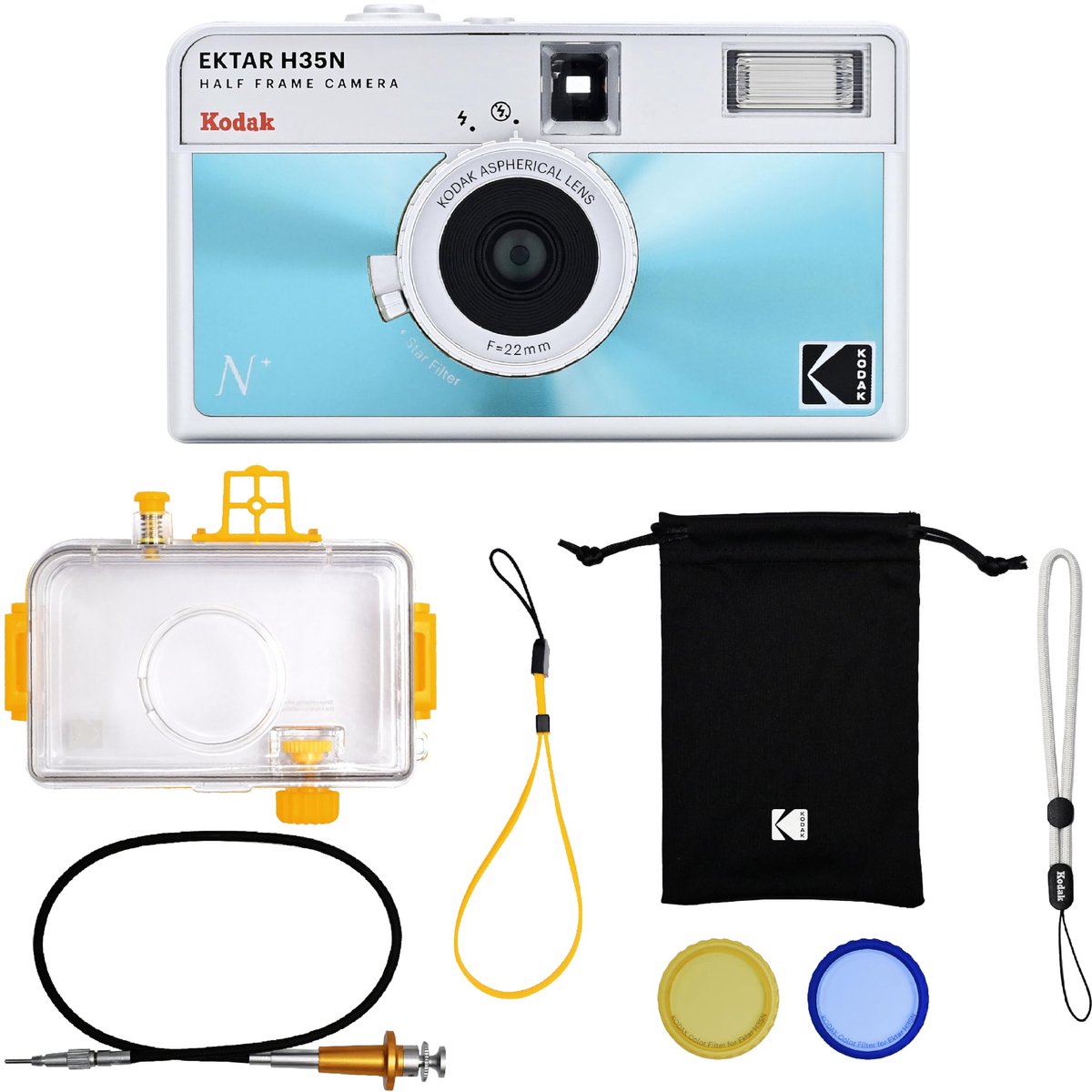 Dailygoods - H35N Half Frame Film Camera Premium Kit - Waterdicht en Reisvriendelijk