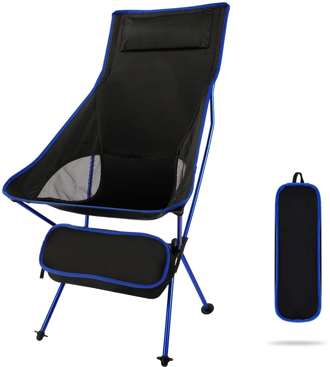 Dailygoods - Outdoor Opvouwbare Camping Stoel - Ultra Lichtgewicht met Zijvak & Draagtas