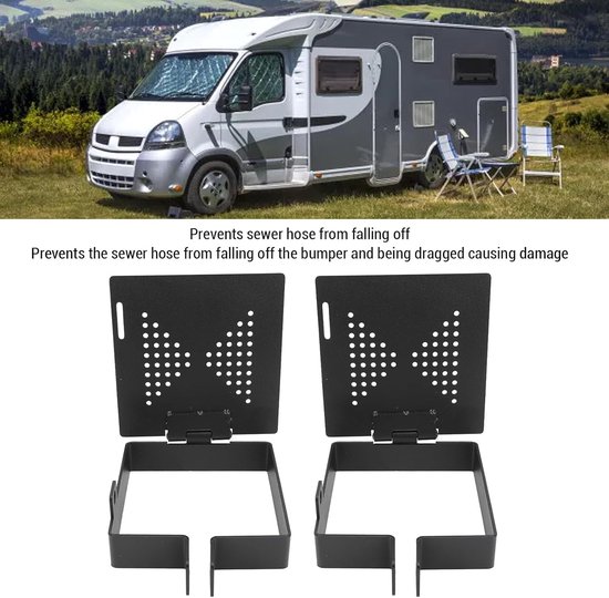 RV Bumper Eindkap - Afdekking Rioolslang - Voertuig Beschermen - Met Ventilatiegaten - 10 cm - Zwart van rv — afbeelding 2