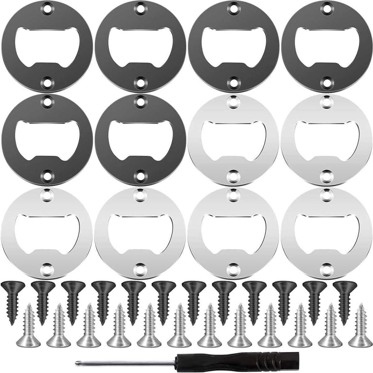 Dailygoods - 12 Stuks Roestvrijstalen Flesopener Inzetstukken voor DIY Projecten