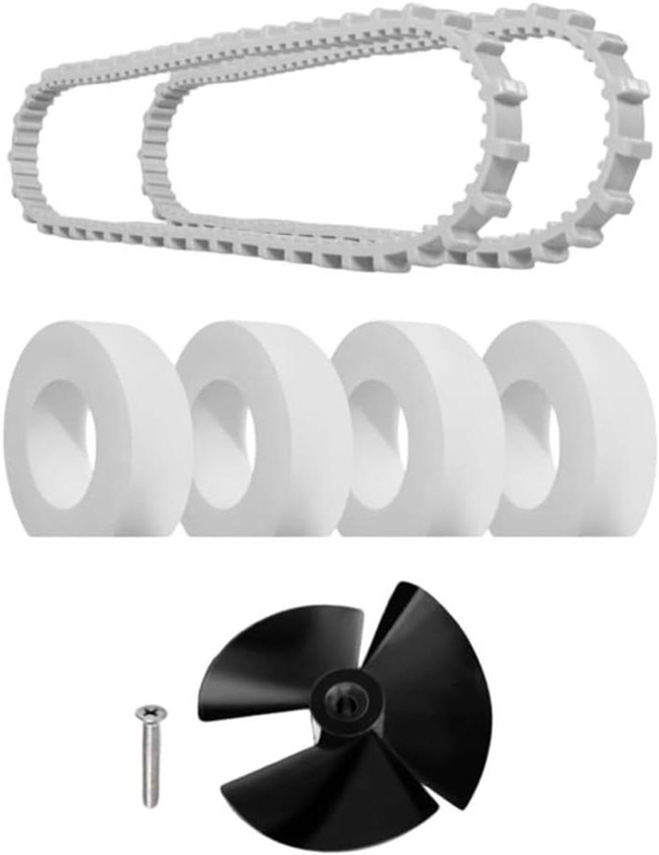 Reserveonderdelen Zwembadrobot – Reparatieset Robot – Zwembad Onderhoud – Complete 7-delige set – 7 Stuks – Wit Zwart Reserveonderdelen Zwembadrobot – Reparatieset Robot – Zwembad Onderhoud – Complete 7-delige set – 7 Stuks – Wit Zwart
