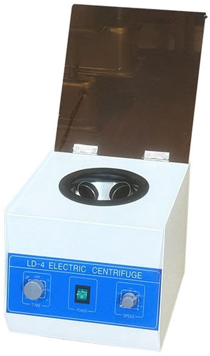 Elektrische Tafelcentrifuge - Laboratoriumcentrifuge Benchtop - Monsters Scheiden - Met Timer Snelheidsregeling - 330x300x280 mm - Wit — afbeelding 2