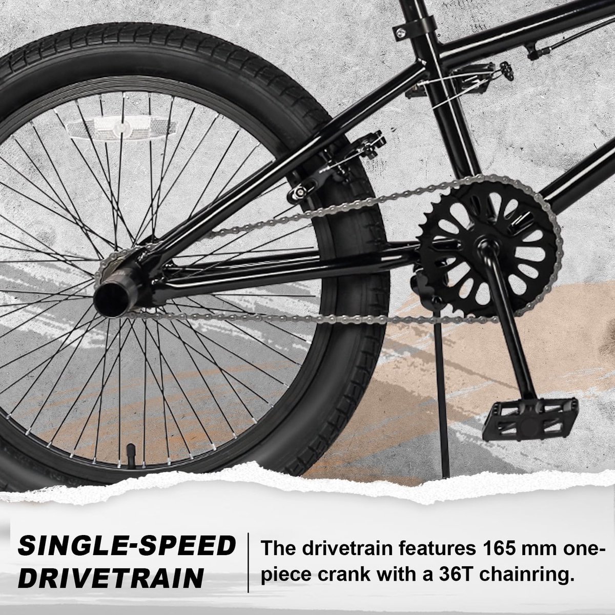 SnelShoppen - 20 Inch Freestyle BMX Fiets voor Jongens en Meisjes - Geschikt voor 6-14 Jaar - Met 4 Pinnen en 360 Graden Gyro - Zwart - Perfect voor K