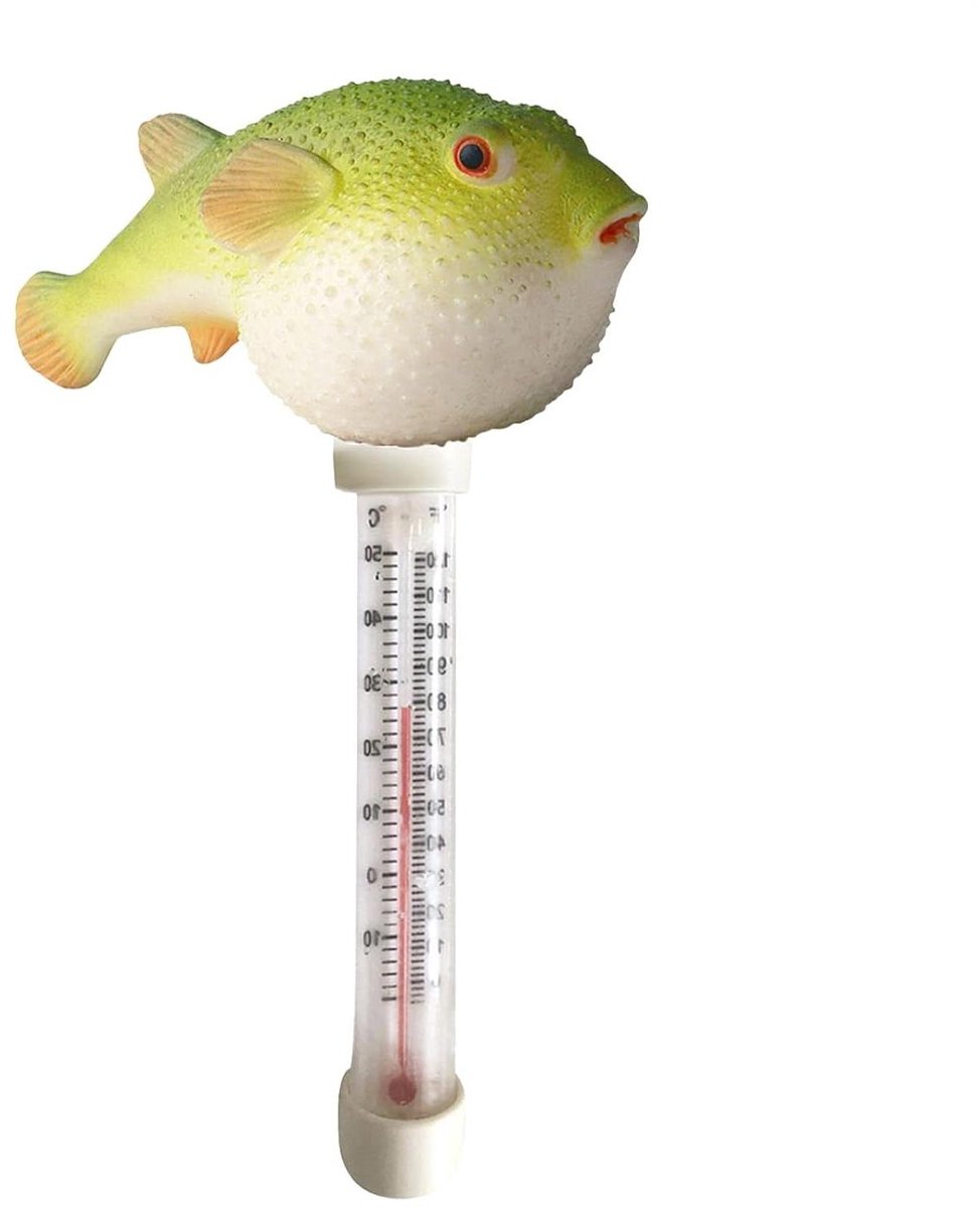 Waterthermometer Dolfijn - Zwembadthermometer Spa - Watertemperatuur Meten - Drijvend Cartoon Ontwerp - 20 cm - Blauw