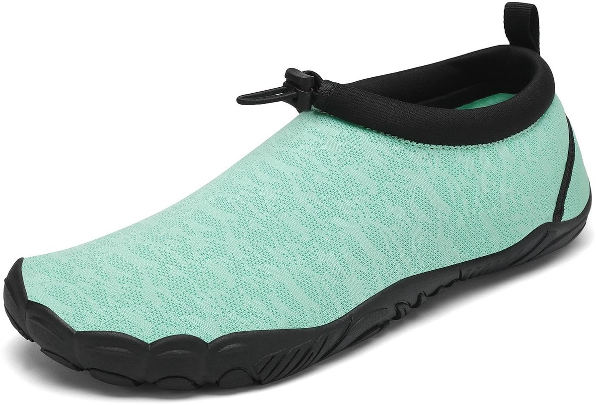 SnelShoppen - Uniseks Badschoenen - Ademende Mesh Waterschoenen - Sneldrogend Aquaschoenen - Lichtgroen - Maat 36-46 - Perfect voor Zomer, Strand en Z