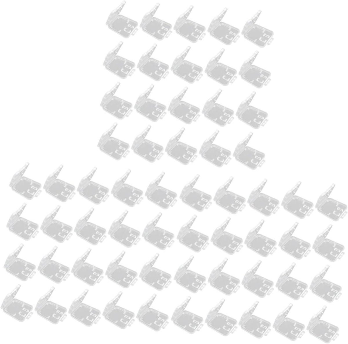 SD Kaarthouder - Geheugenkaarthoes TF Case - Geheugen Organiseren - Transparant Ontwerp - 5 x 4 x 0.5 cm - Transparant