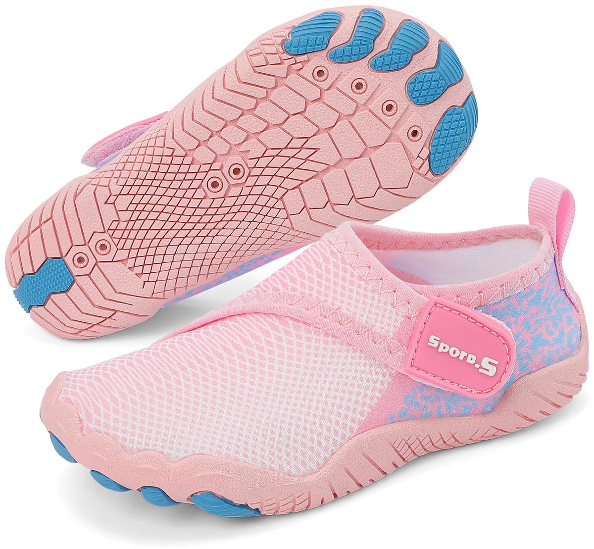 SnelShoppen - Badschoenen Kinderen, Antislip Zwemschoenen voor Jongens en Meisjes, Sneldrogend Waterschoenen Maat 27-37 EU, Roze, Perfect voor Zwembad