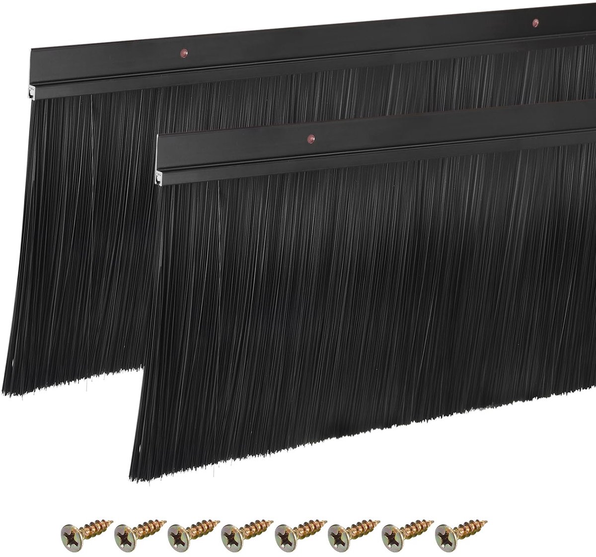 SnelShoppen - Deurveger 2 stuks Deurborstel met 150mm Nylonborstel - Aluminiumlegering Deurafdichting voor Insectenbescherming, Geluidsbescherming en