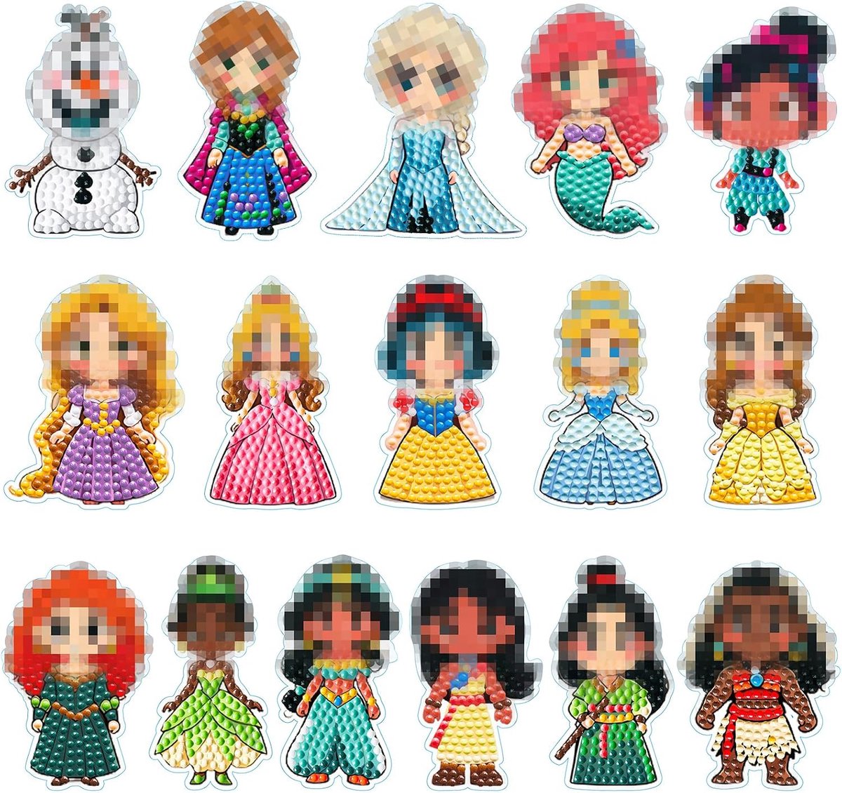 Diamond Painting voor kinderen, 5D diamantschilderstickers, stickers voor diamantschilderij, diamantschilderset, stickers voor kinderen en volwassenen, verjaardagscadeau voor kinderen van 5, 6, 7, 8