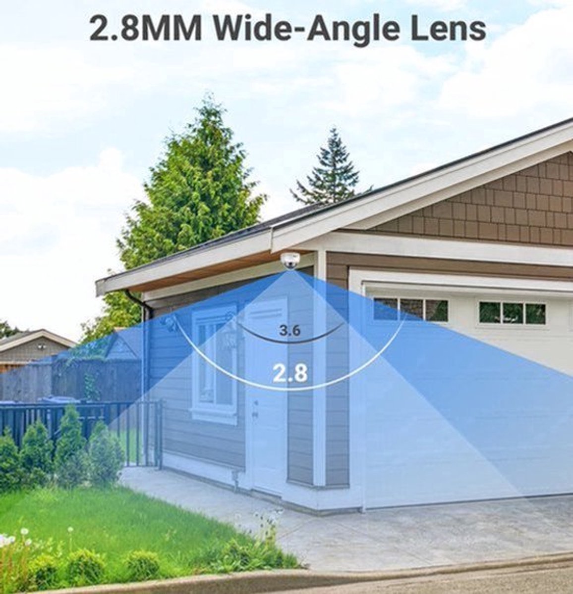 Beveiligingscamerasysteem - 5MP Camera - NVR - POE technologie - Openlucht- P67 Waterdichte - IK10 Vandaalbestendig - Bewakingscamera - Beveiligingscamera - Full HD IP Camera’s met Audio en Nachtzicht - 4TB Harde Schijf - 2 Stuks - Wit