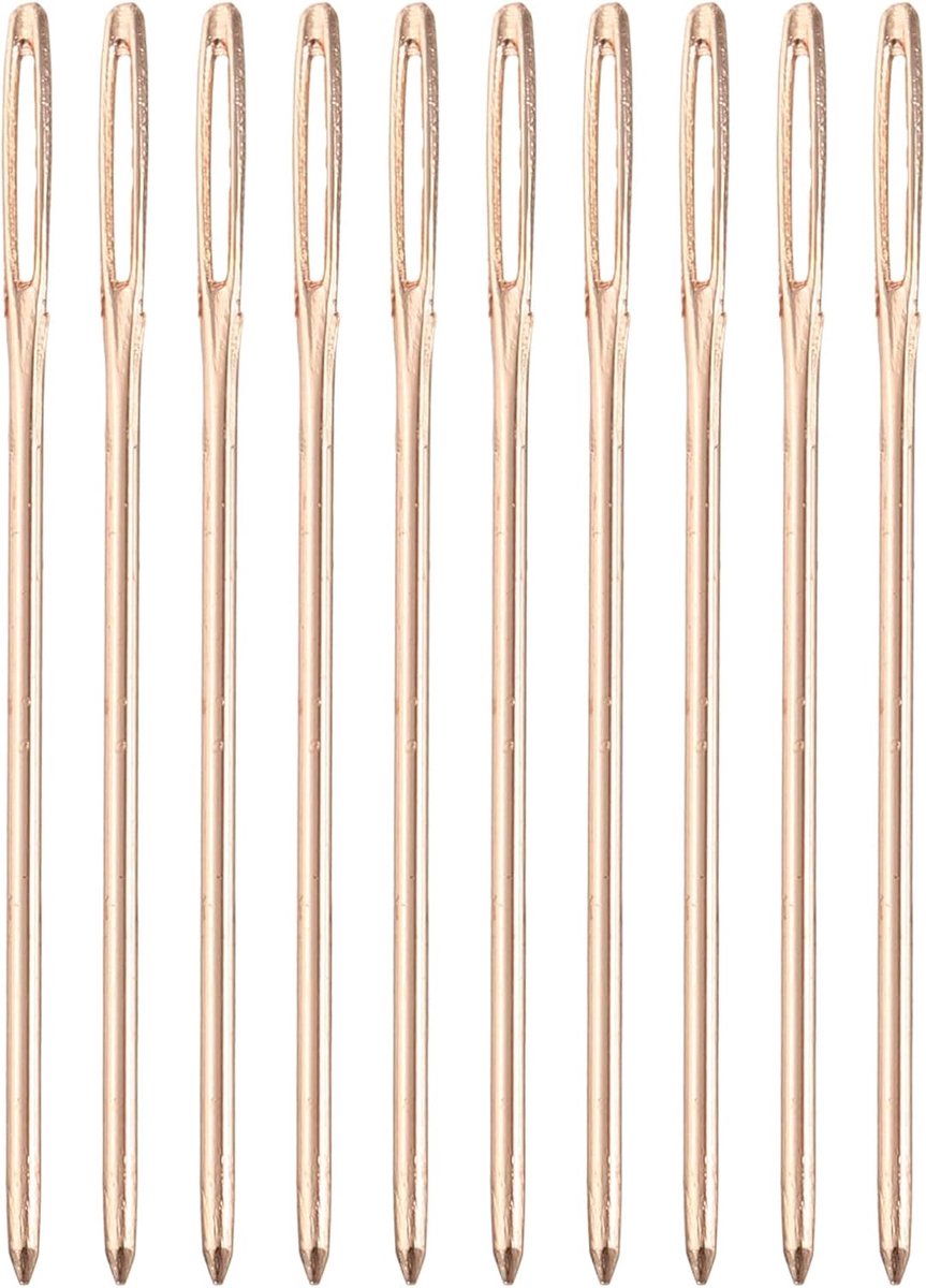 50 stuks grote oornaalden 1,89 inch 1,25 mm koolstofsteek naaigompnaald breinaalden voor handnaaien kunsthandwerk roségoud