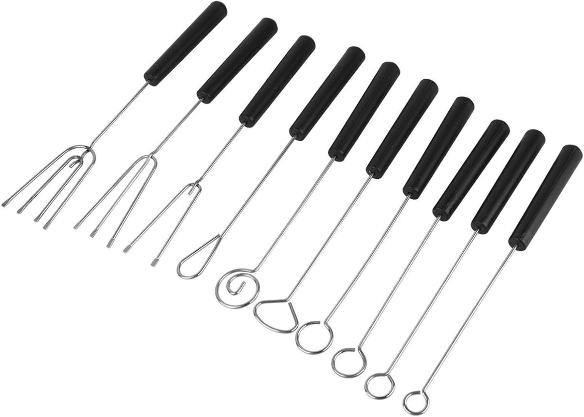 10 stks/set Dompelen Chocolade Vork Tool DIY Bakken Levert Rvs Chocolade Dompelvork voor Keuken Bakvormen