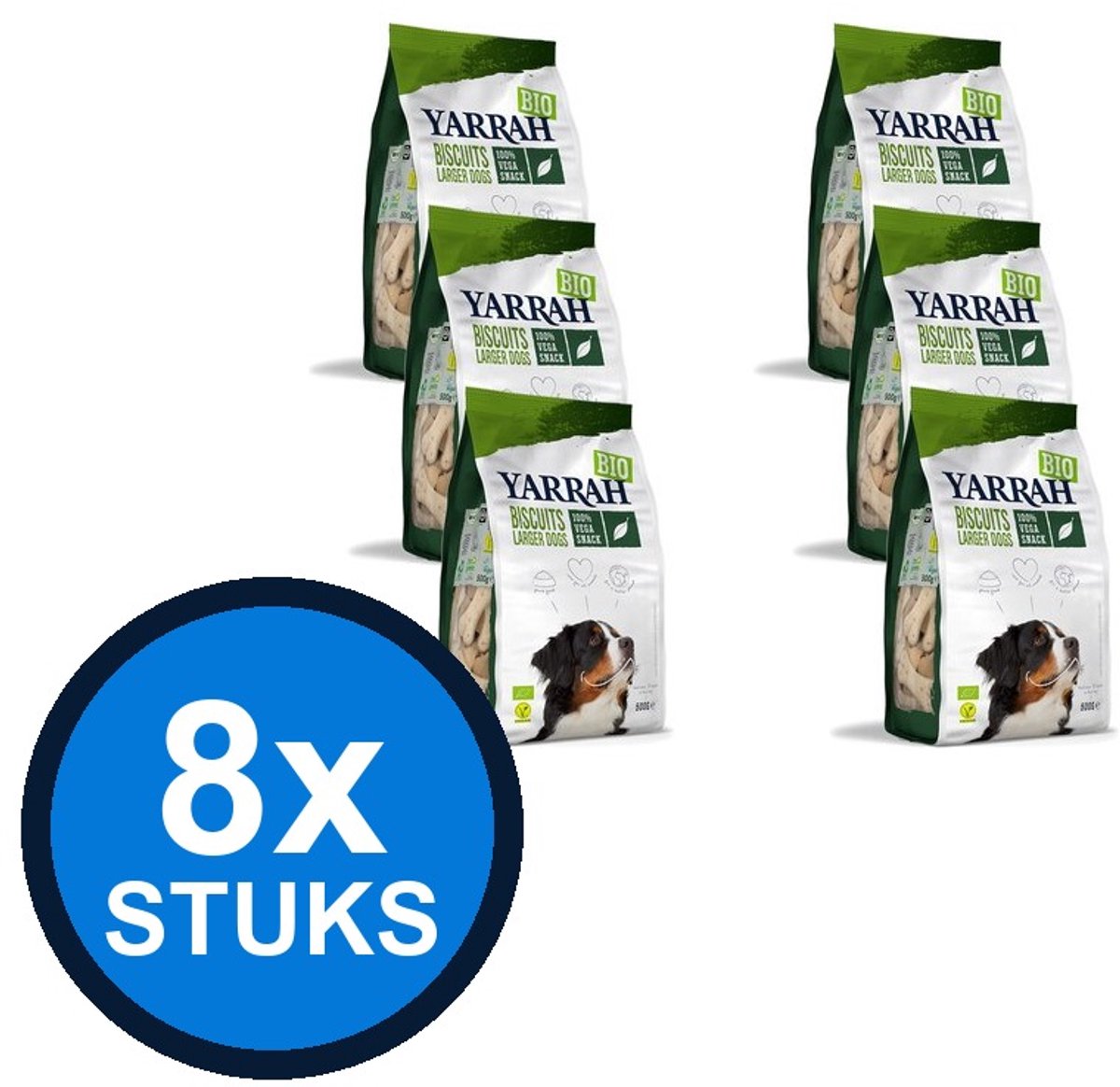 8x Yarrah dog bio multi biscuits vega 500gr