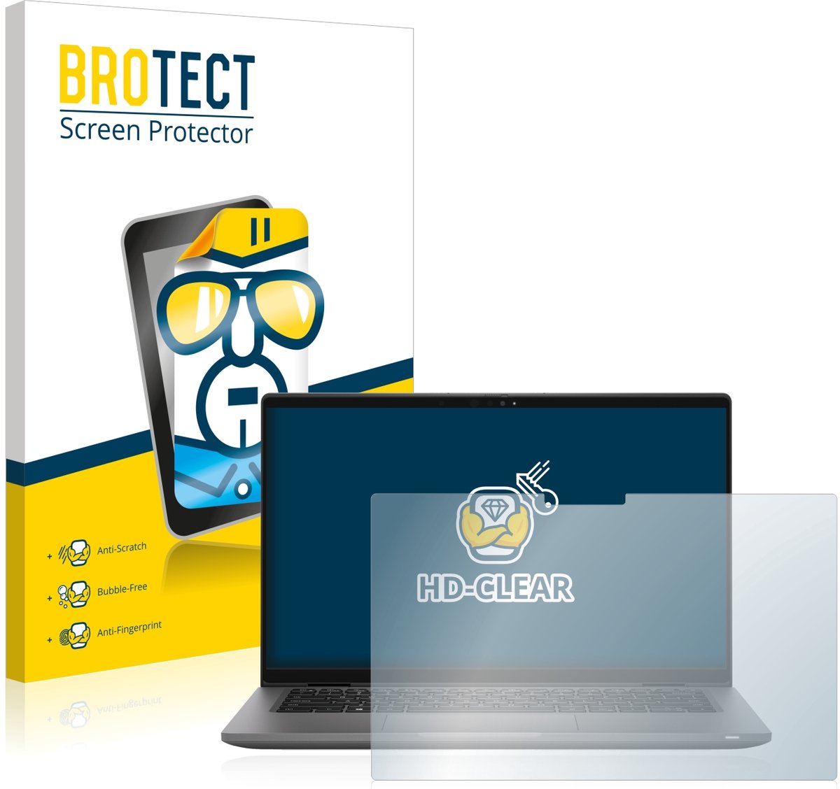 BROTECT - Screenprotector voor Dell Latitude 14 7430 2-in-1 - Folie Beschermfolie transparant