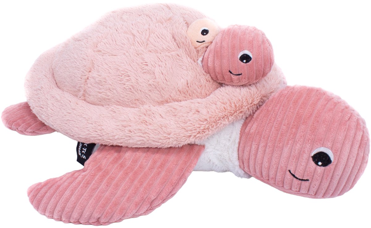 Les Ptipotos Sauvenou The Turtle Knuffel - Pink