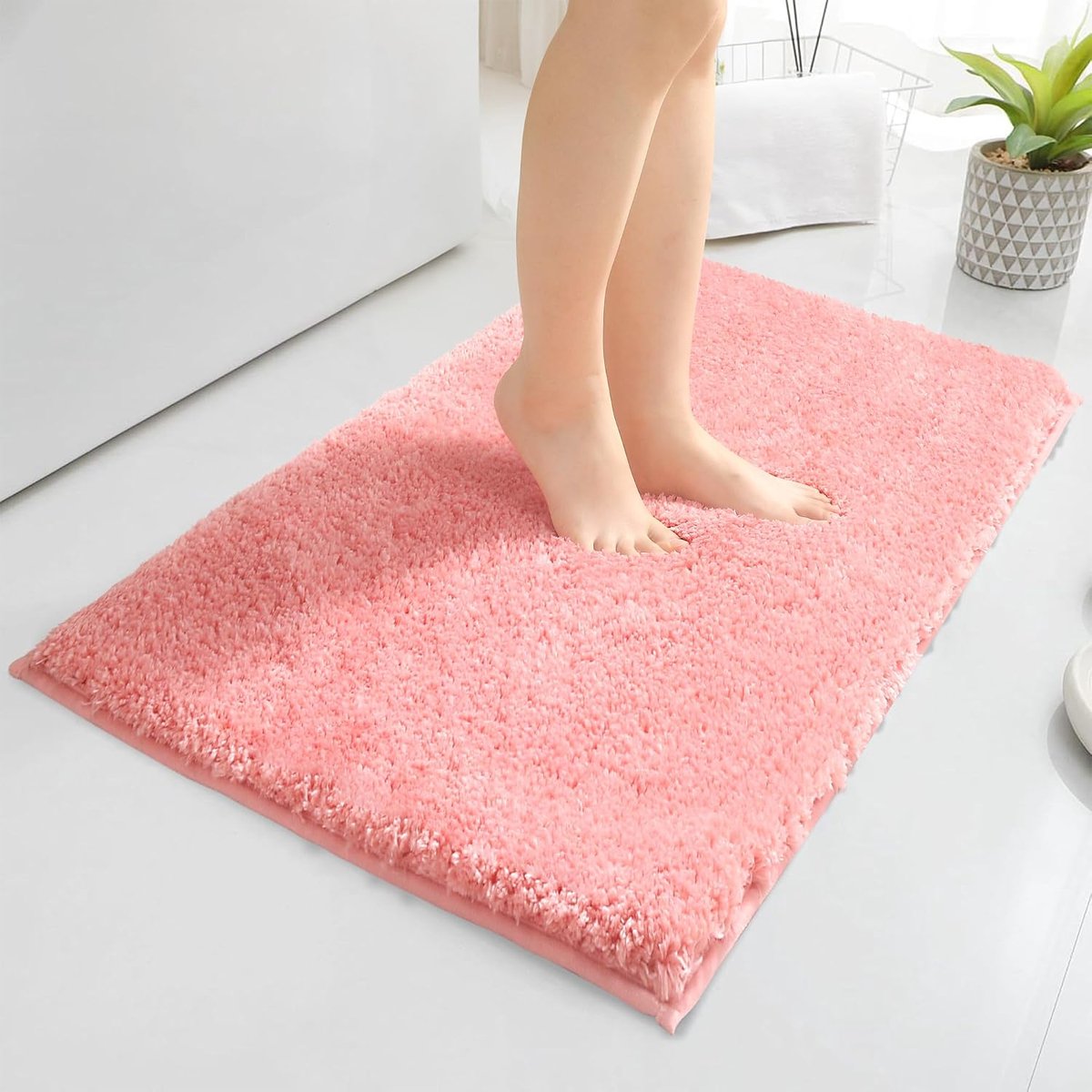 40x60 cm zachte microvezel badkamer tapijten - antislip badmat met waterabsorberend - duurzaam wasbaar badtapijt voor badkamer dikke douchemat