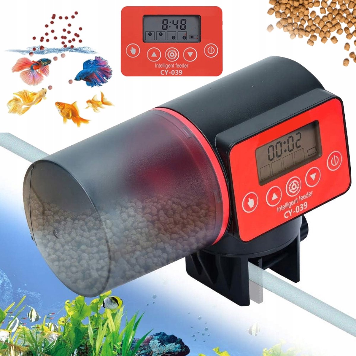 Automatische Voederautomaat voor Aquarium - Vissen Visvoer Voer Automaat - Visvoerdispenser met Timer - 200 ml - Automatische vissenvoerder - Voor Aquarium, Vistank - Automatisch en Handmatig