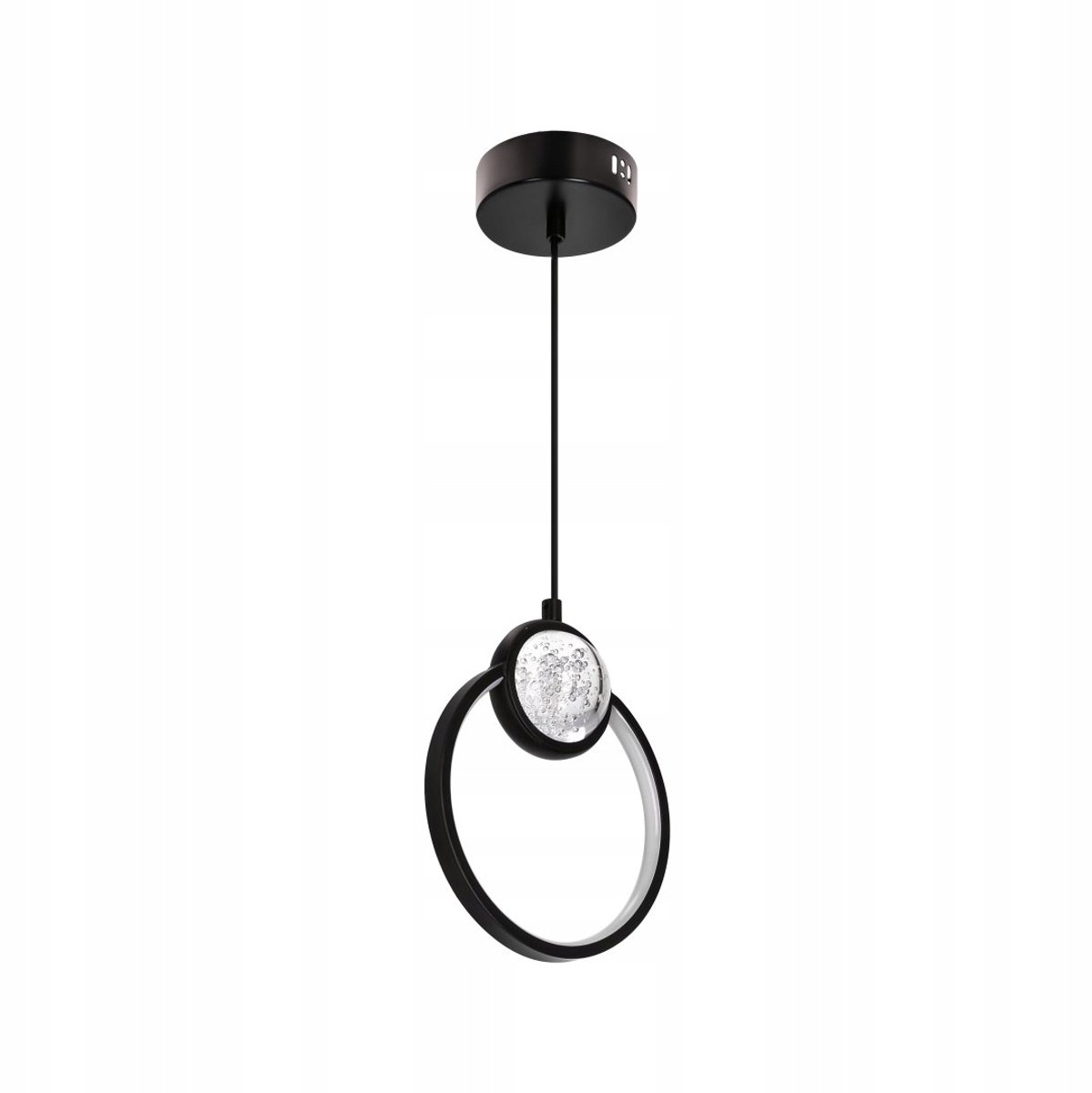 LACRIMA hanglamp 20cm zwart 15W LED 3000K witte kap