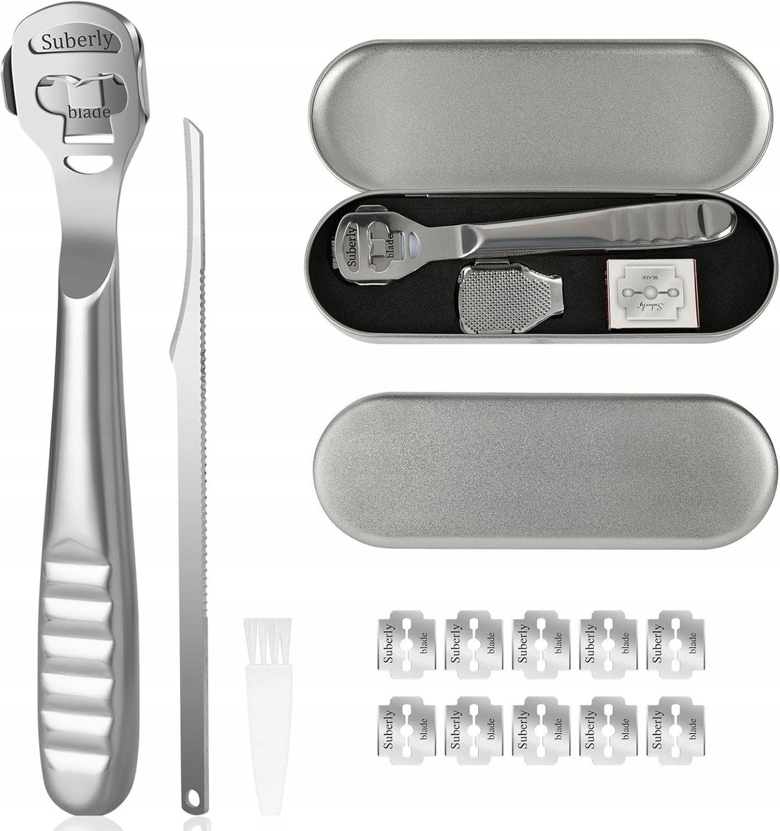 Merkloos Voetvijl & Pedicure Set - Roestvrij Staal