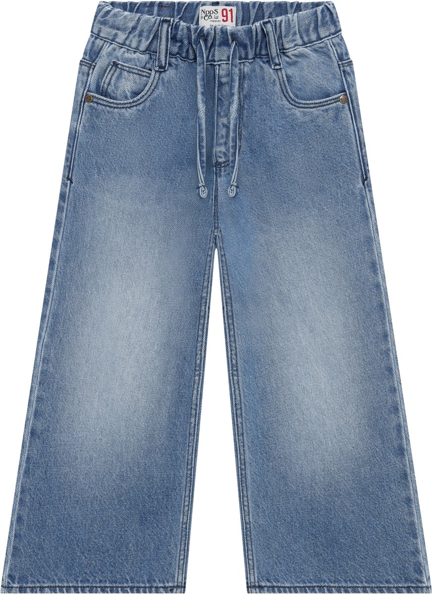 Noppies Broek wide leg - Washed Blue - Maat 134