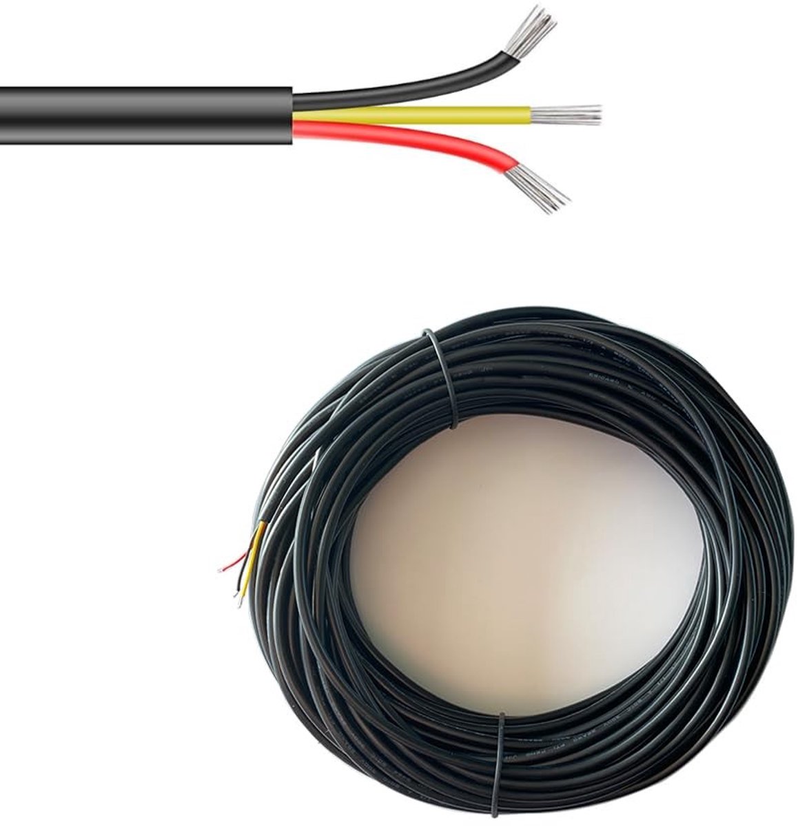 Aardkabel - Zwart - 20 m - Flexibele PVC Stroomkabel voor Laagspanningstoepassingen