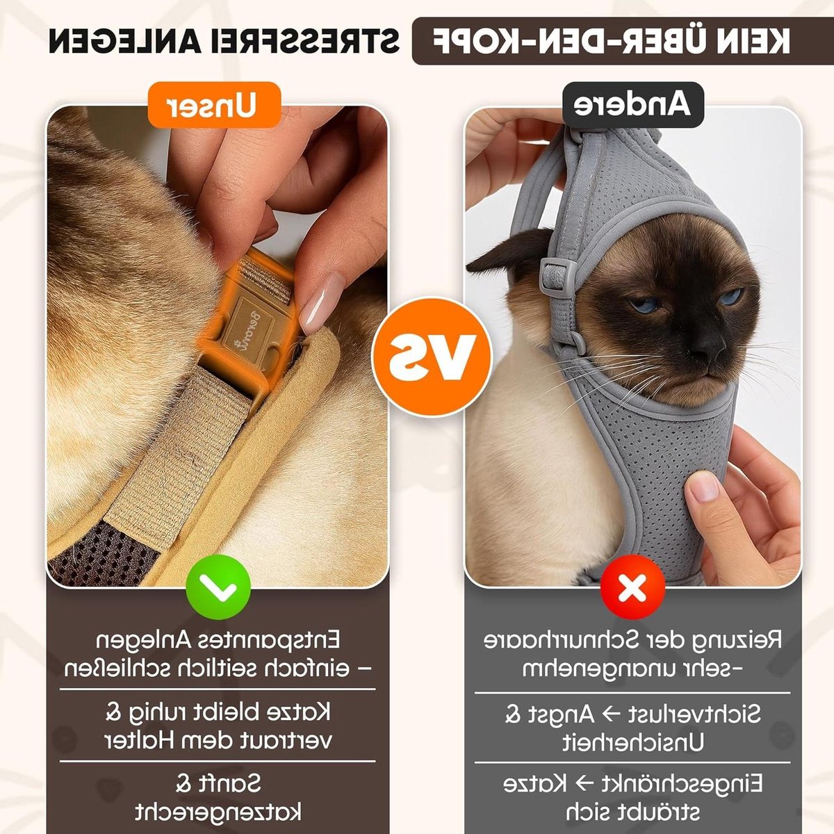 Kattentuigje anti ontsnapping - Kattenharnas verstelbaar - Samen op avontuur - Ademende airmesh stof - Verstelbaar - Bruin