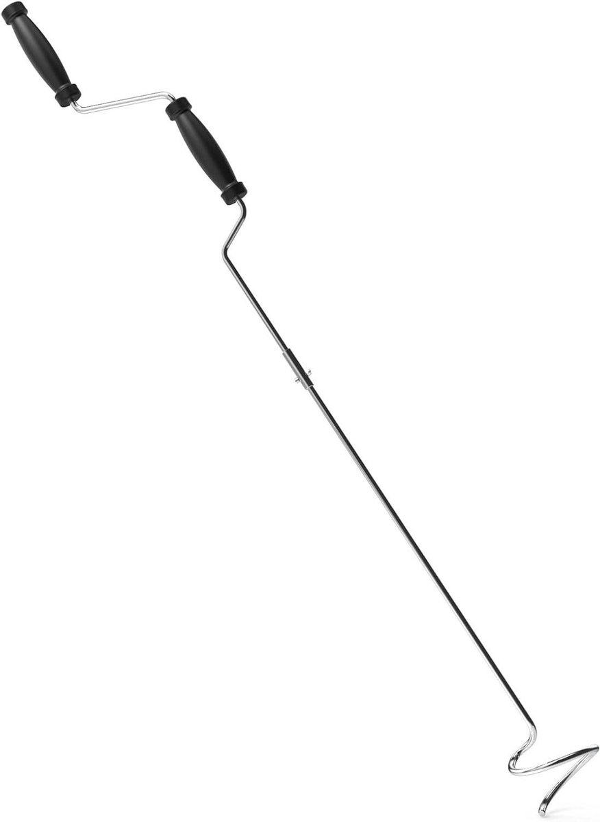 Compost Beluchter Tool - Compost Turner - Compost Versnellen - Kurkentrekker Ontwerp - 58 cm Lengte - Zilver