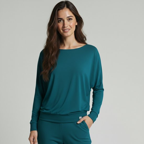 Yoga-Longsleeve "ala" - petrol — afbeelding 2