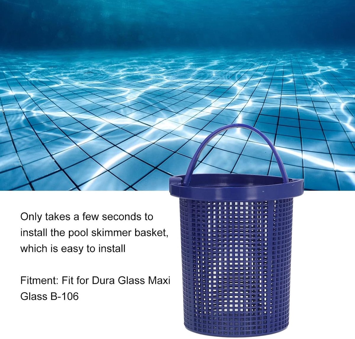 Skimmer Basket voor Vijverfilter - Plastic Skimmerfilter Mand voor Dura Glass en Maxi Glass B-106, 16x14x14 cm