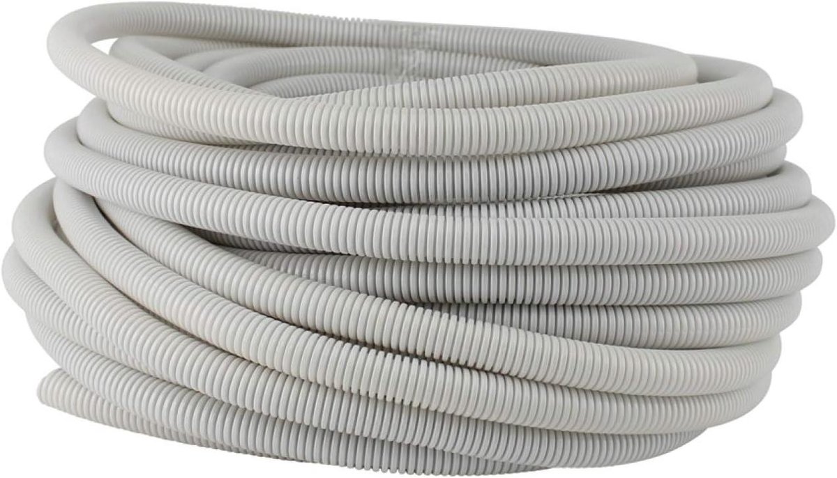 Flexibele Buis - Installatiebuis PVC - Kabels Beschermen - Vlamvertragend Zelfdovend - 25 Meter 20mm - Grijs