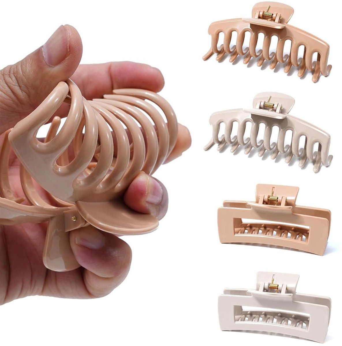 SolidKeus - Set van 4 Flexibele Silicone Haarclips