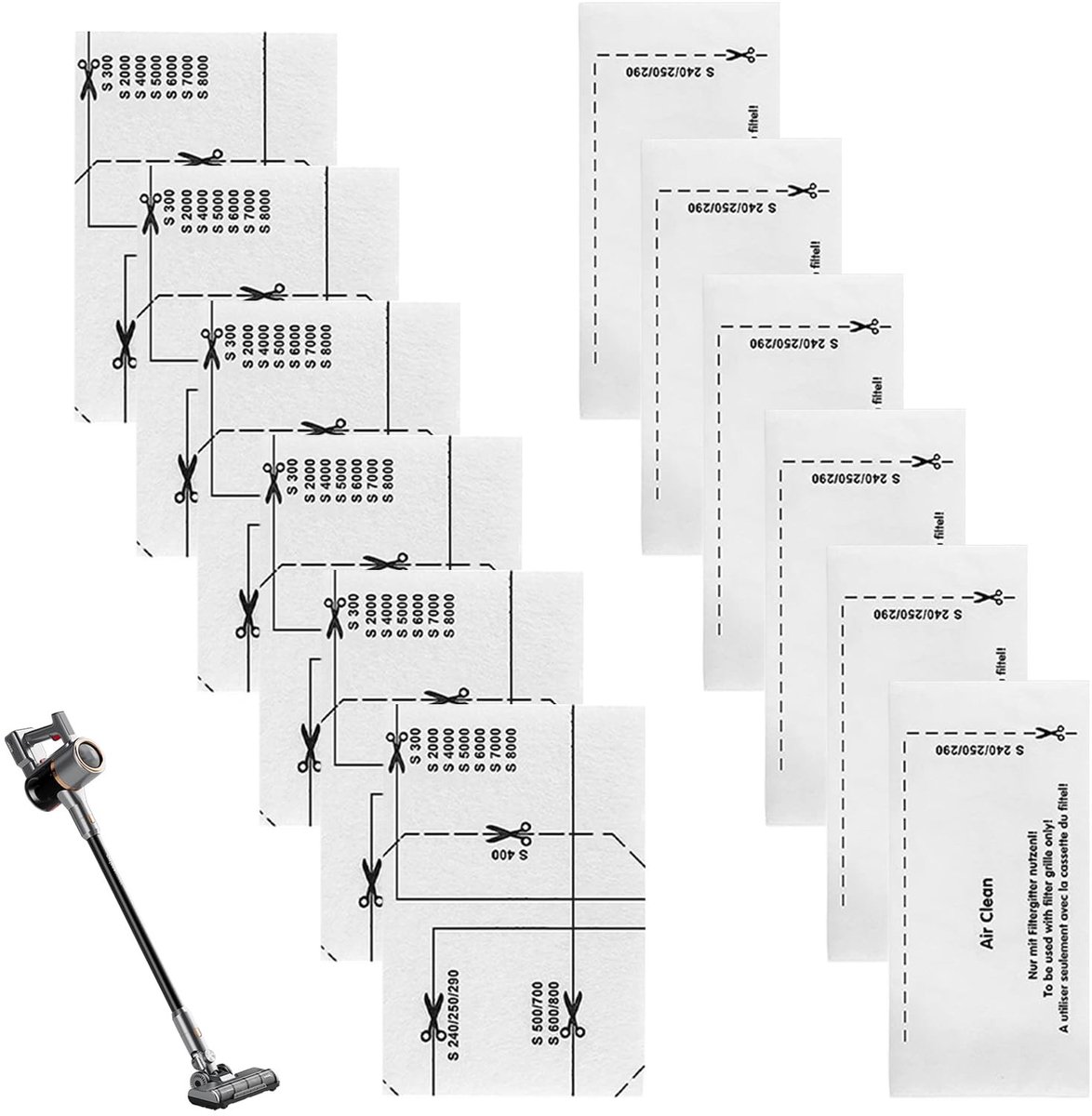 SolidKeus - Set van 6 Hoogwaardige Stofzuigerfilters voor Complete C1 C2 C3