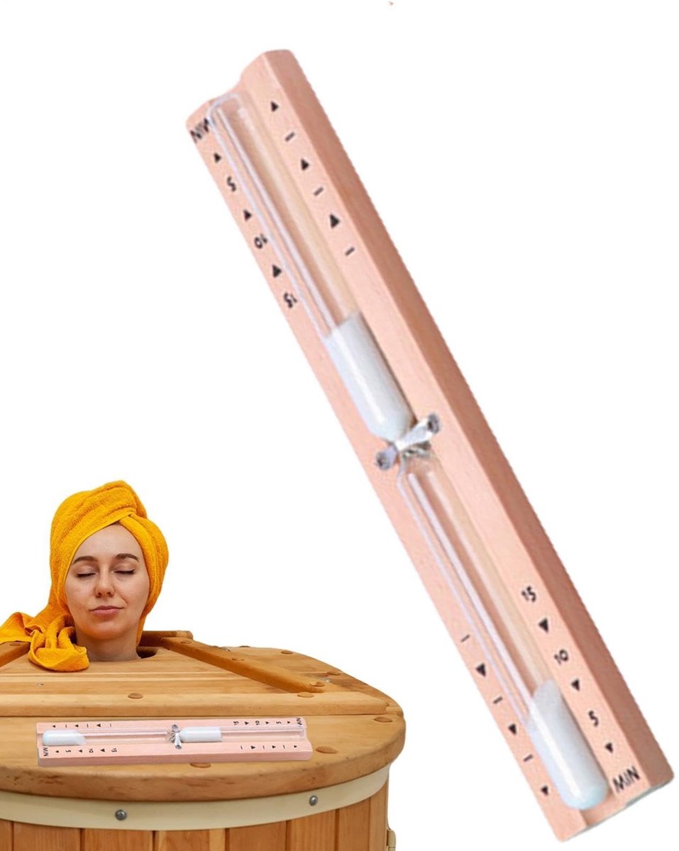 SolidKeus - Houten Zandloper voor Sauna en Meditatie, 30 Minuten