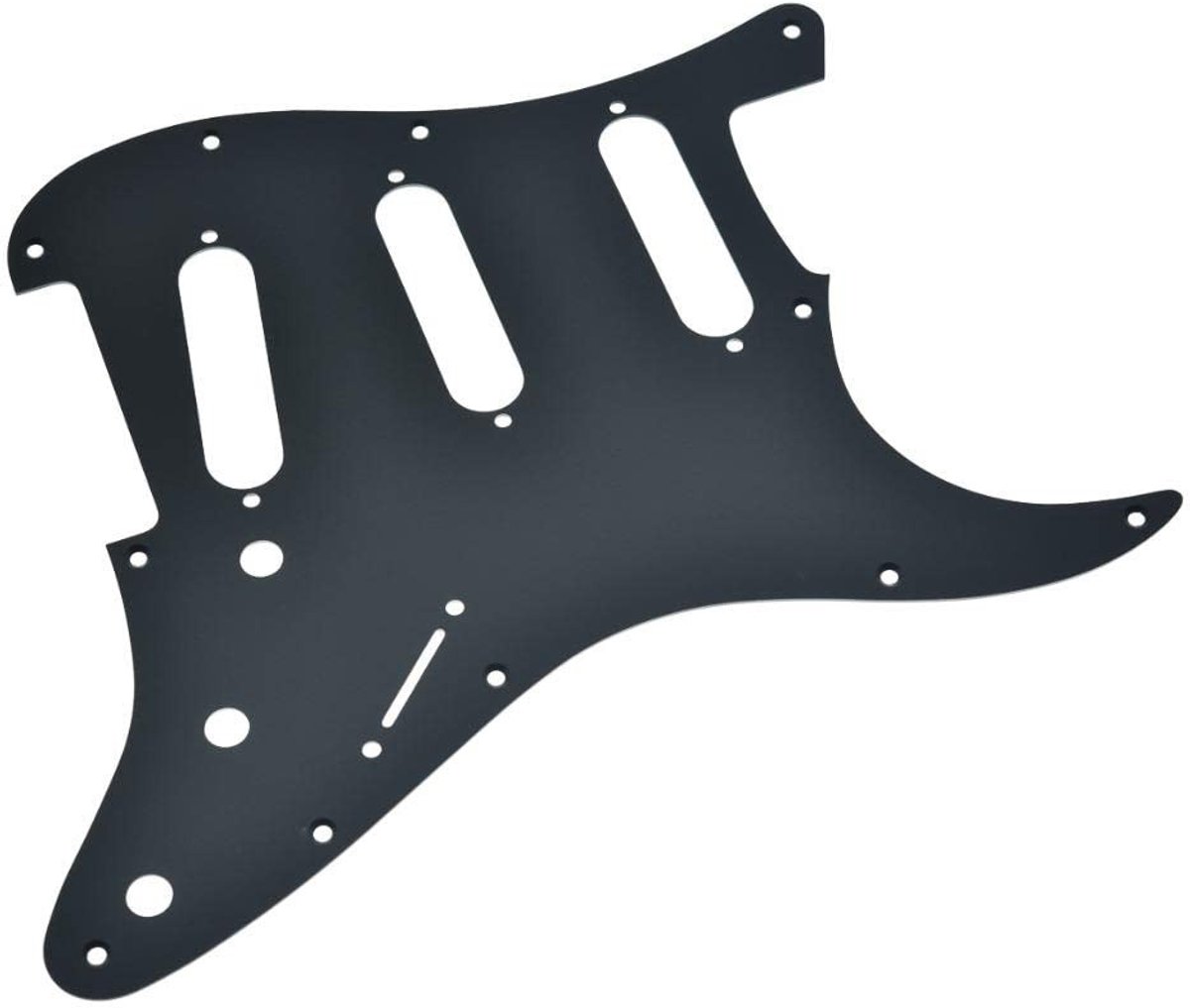 SolidKeus - Aluminium Pickguard voor Strat Gitaren in Mat Zwart