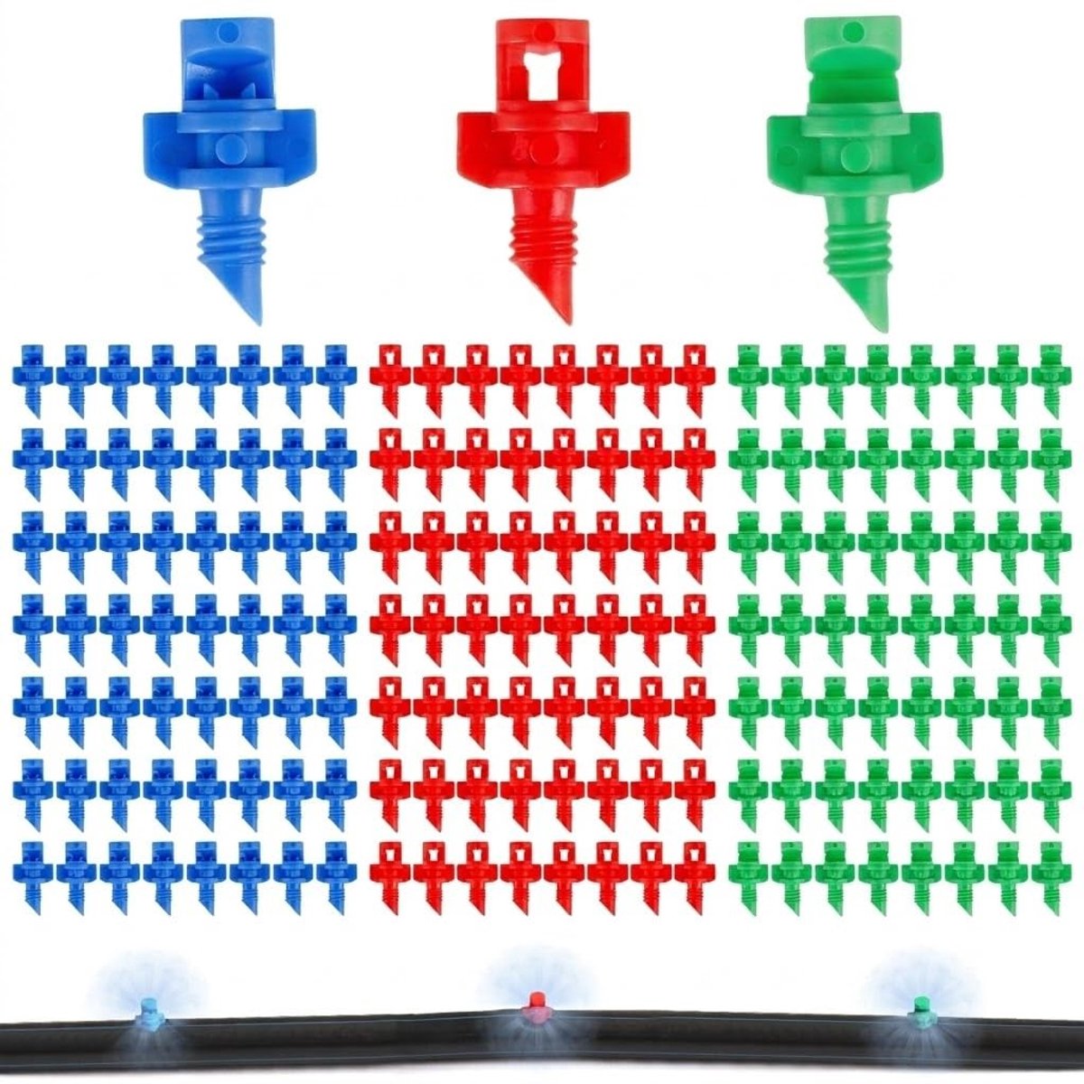 SolidKeus - Set van 156 Micro-Sproeikoppen voor Druppelirrigatie
