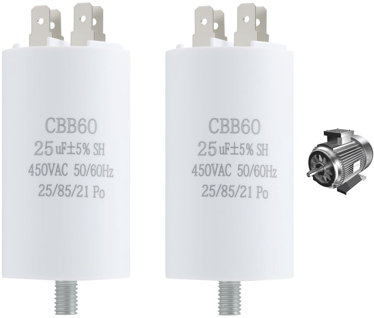 SolidKeus - CBB60 Motor Start Condensator 25µF 450V