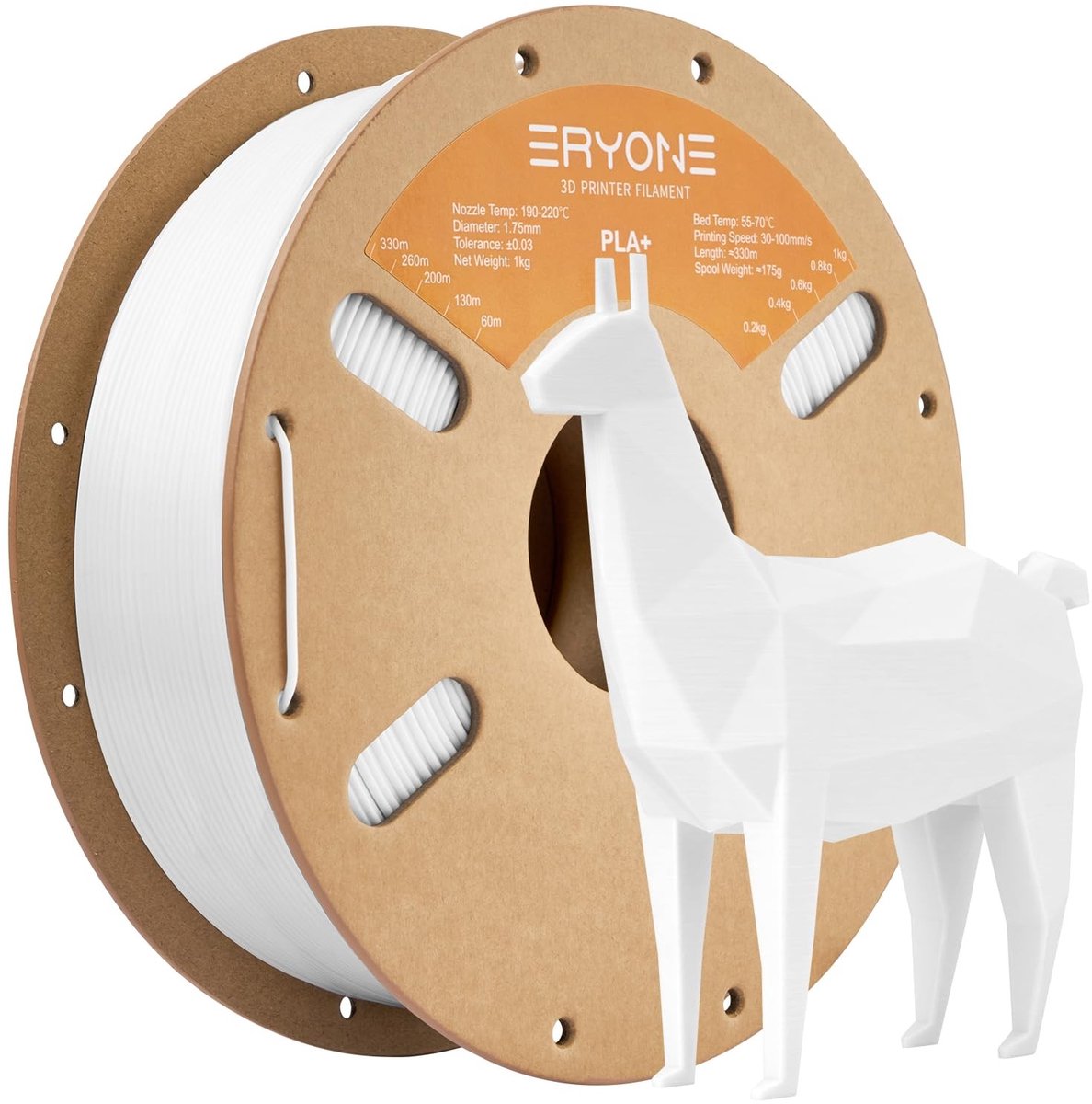 SolidKeus - PLA+ 3D Printer Filament 1.75 mm, Verbeterde Taaiheid in Wit
