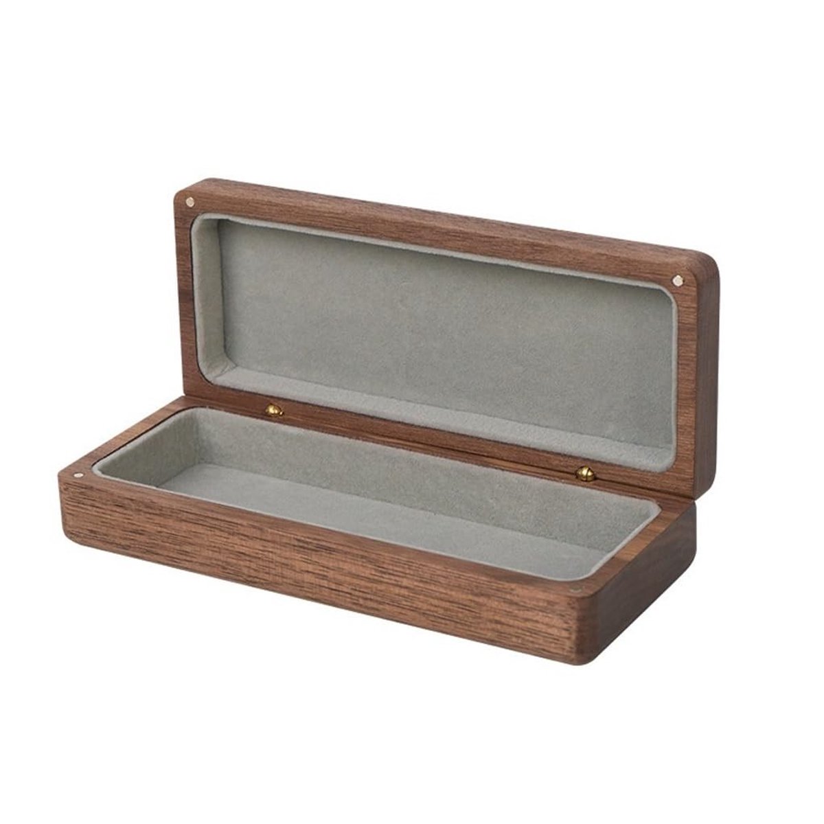 SolidKeus - Massief Houten Glazen Opbergdoos met Retro Design