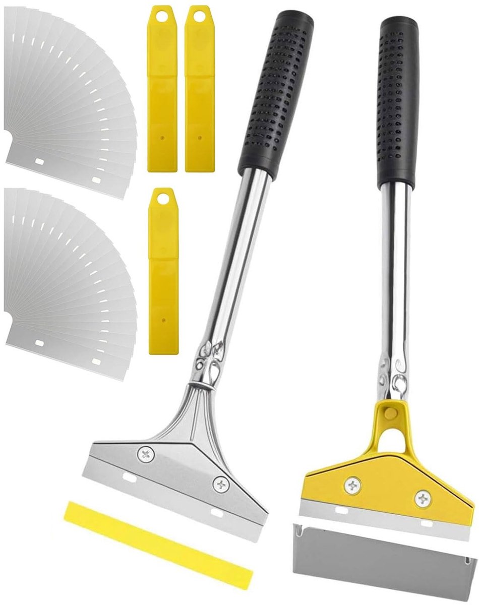 SolidKeus - Set van 2 Behangverwijderaars met 30 Reservemessen voor Efficiënt Schoonmaken