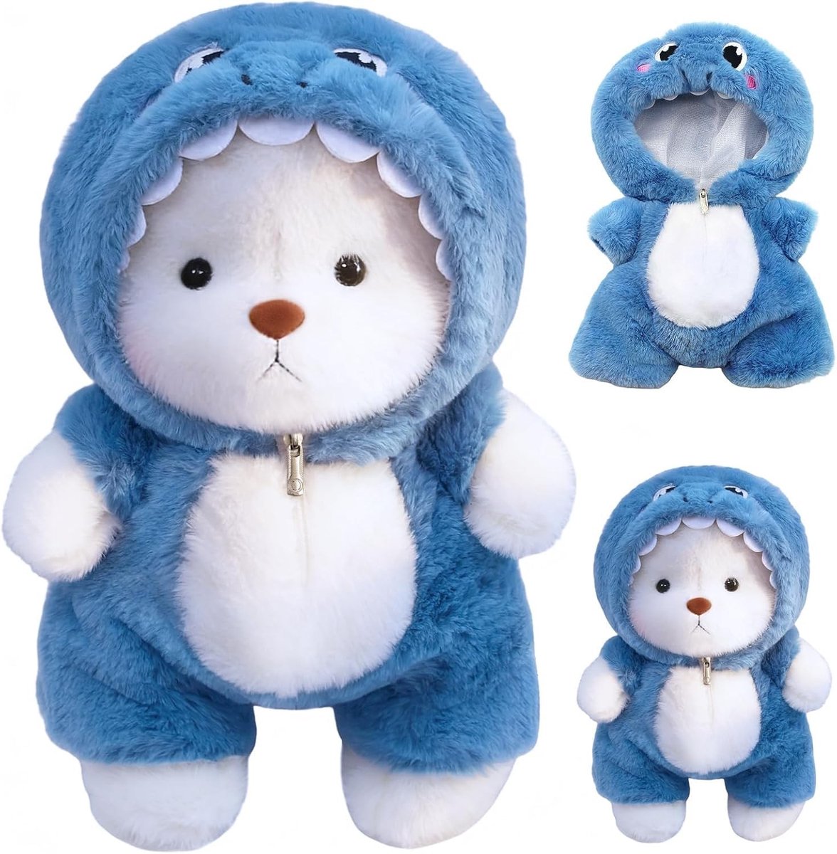 SolidKeus - Pluche Teddybeer met Schaapkostuum 30 cm Schattig Knuffeldier