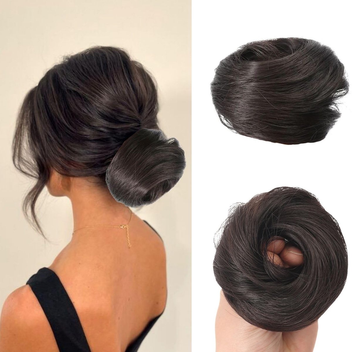 SolidKeus - Elastische Haar Scrunchies met Donut Accessoires voor Volume