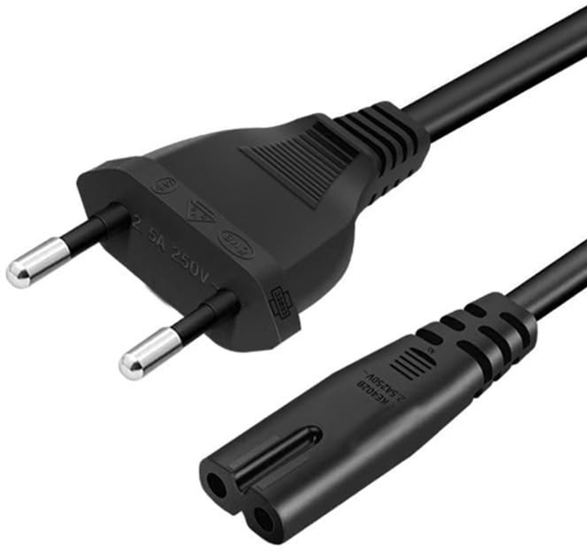 SolidKeus - C7 Plug Power Kabel met 2 Poolen, 1.79 Meter