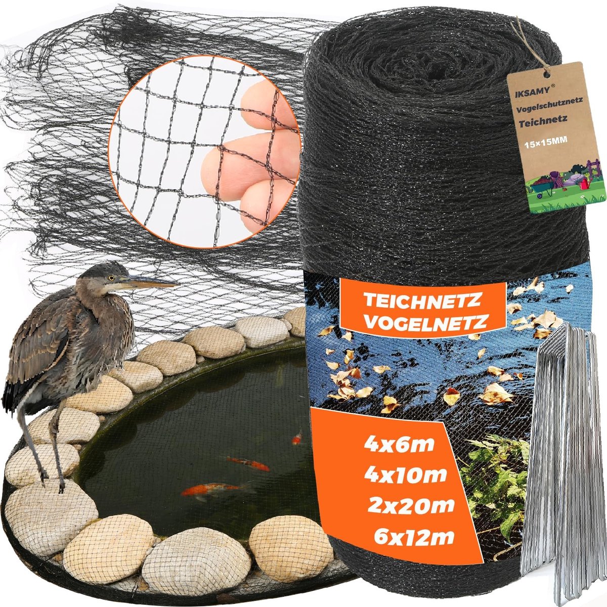 SolidKeus - Vogelbeschermnet 2 x 20 m voor Tuin en Vijver