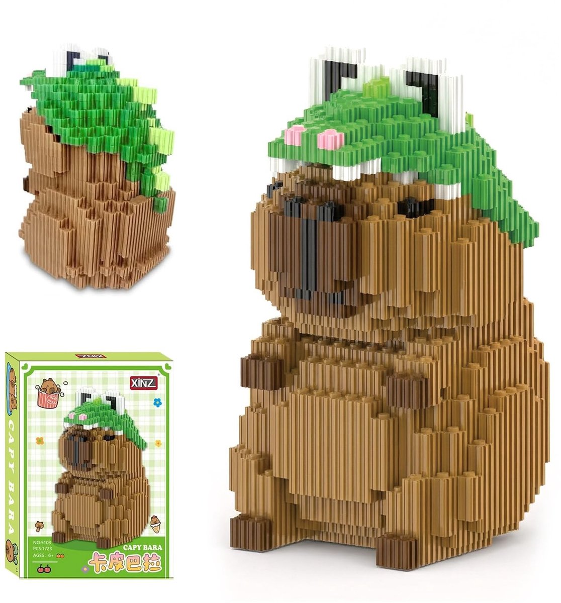 SolidKeus - Mini Bouwset met Capybara Thema voor Kinderen en Volwassenen