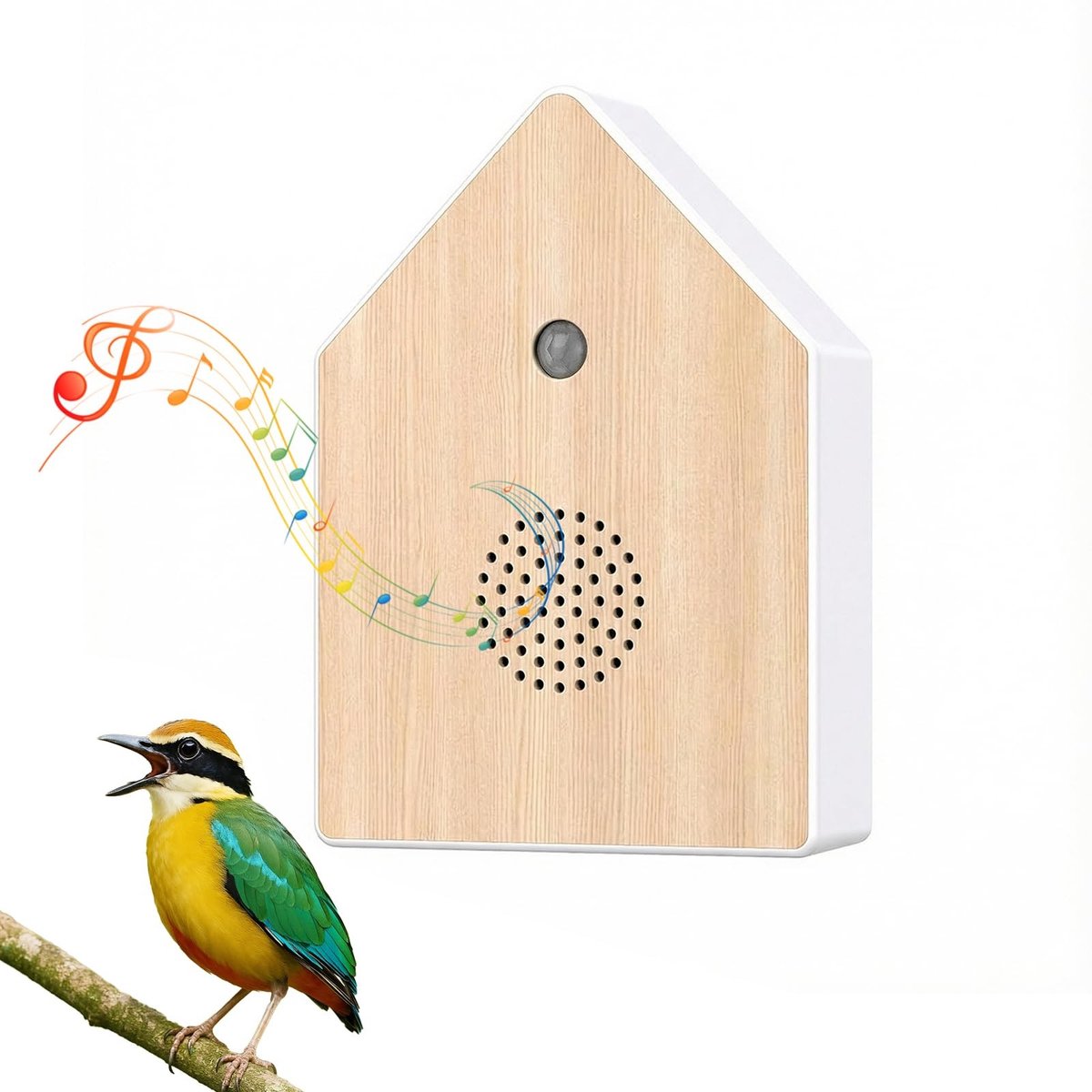 SolidKeus - Geluiddoos met Vogelsongs en Bewegingssensor
