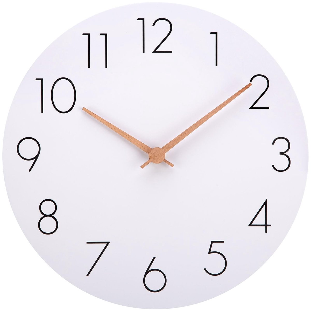 SolidKeus - Houten Wandklok 30 cm met Stille Quartz Beweging